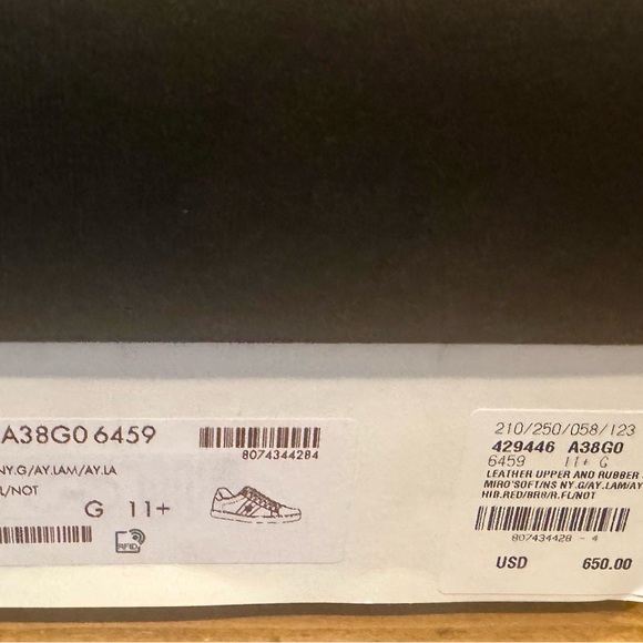 COPY - New in Box Red LeatherAc Sneakers Size 11.5 - Picture 15 of 15